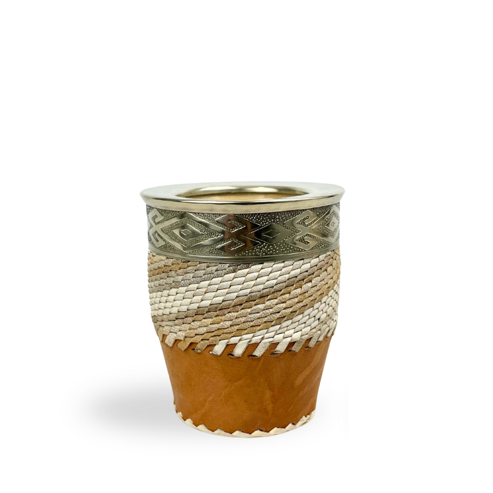 Mate Imperial Trenzado Liso Alpaca Calabaza (RT)