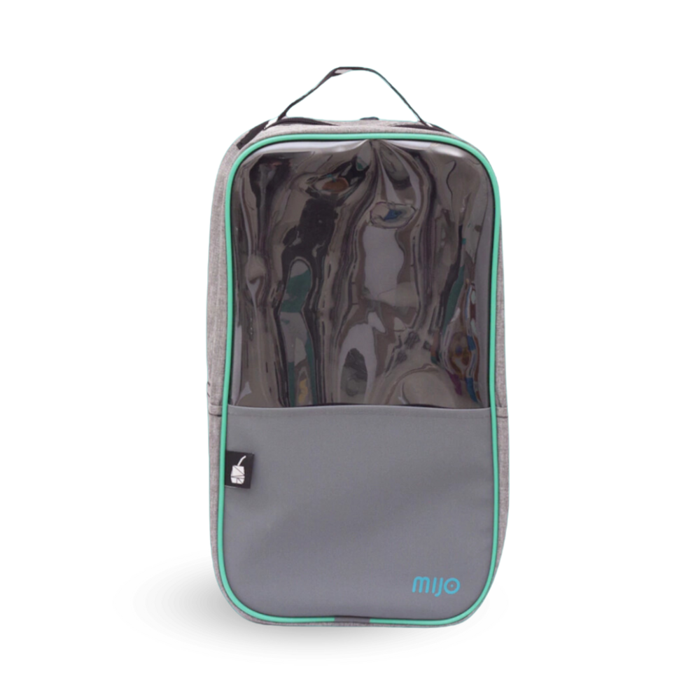 Bolso Matero Guri PVC GRIS Y TURQUESA