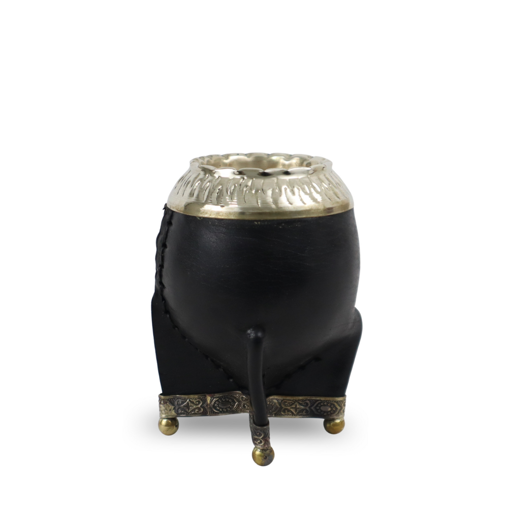 Mate Torpedo Calabaza Alpaca Cincelada Base Bolita | MA