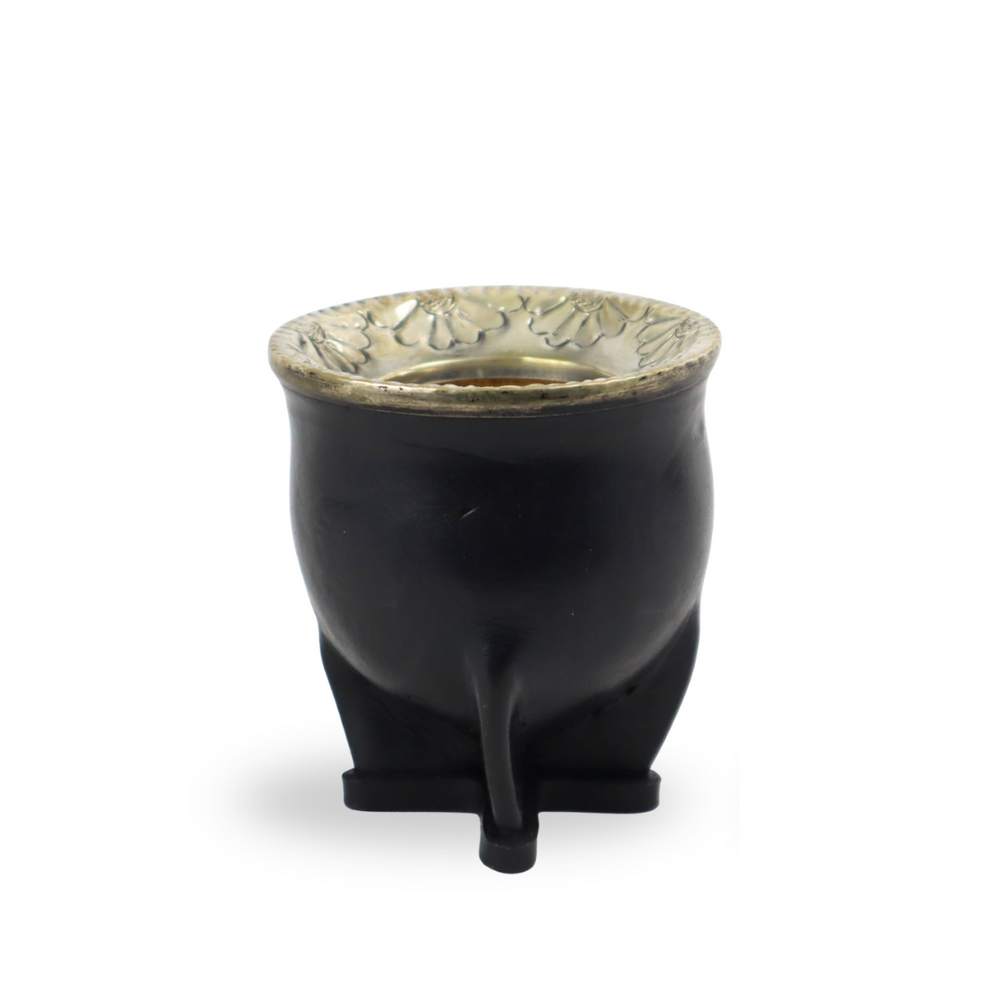 Mate Camionero Calabaza Virola Invertida Alpaca Cincelada IB