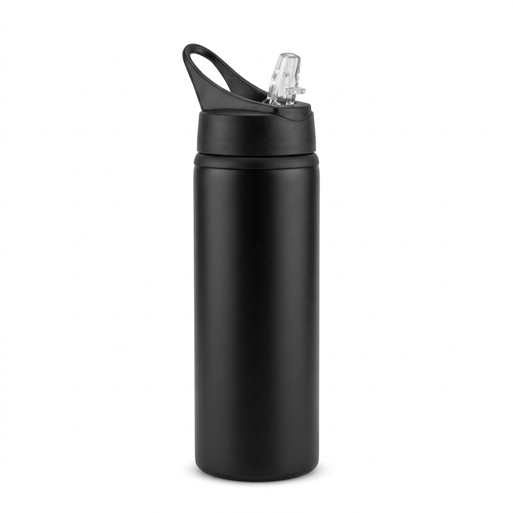 Botella Aluminio Con Asa 750ml Negro | 9078