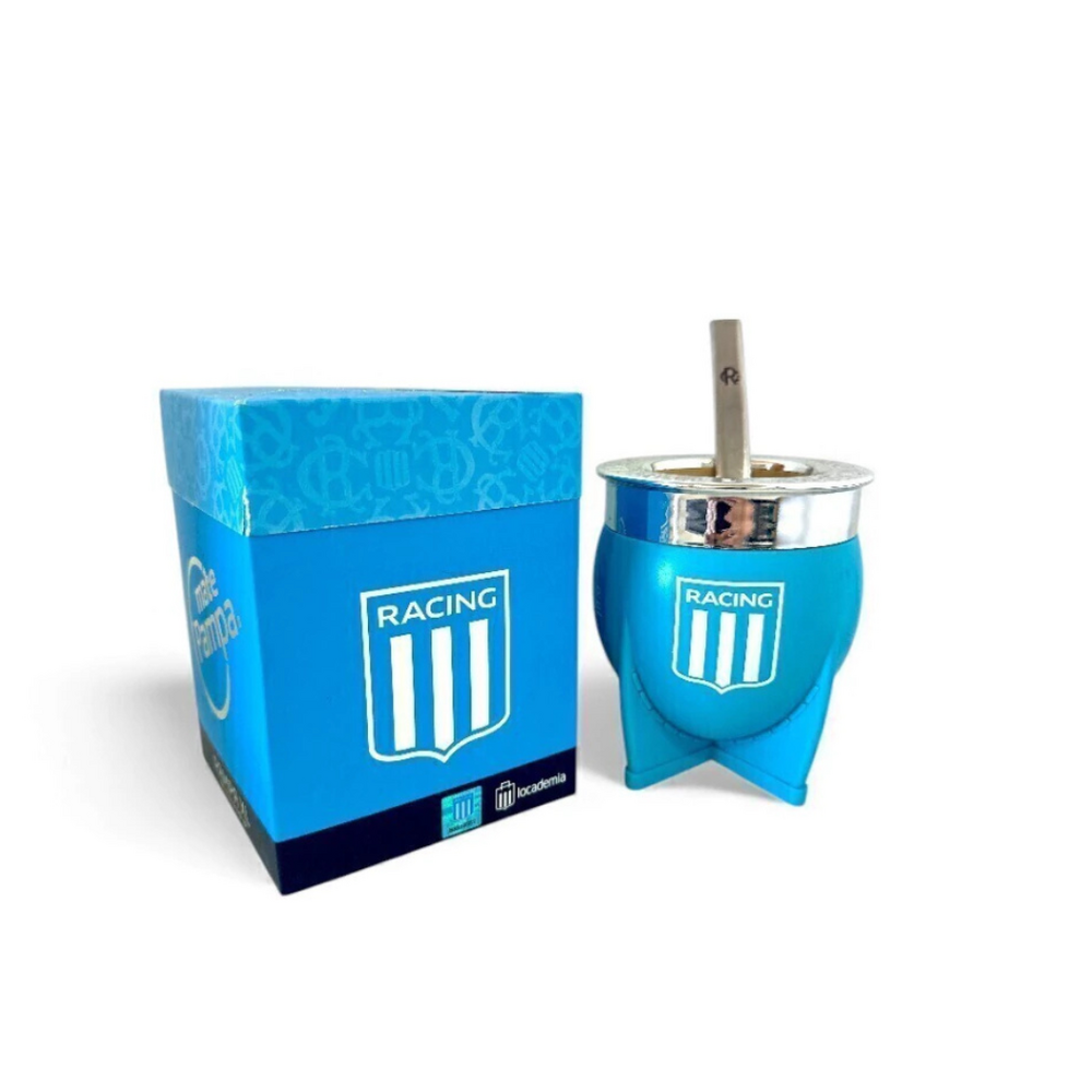Mate Pampa XL Racing Celeste Con Bombilla