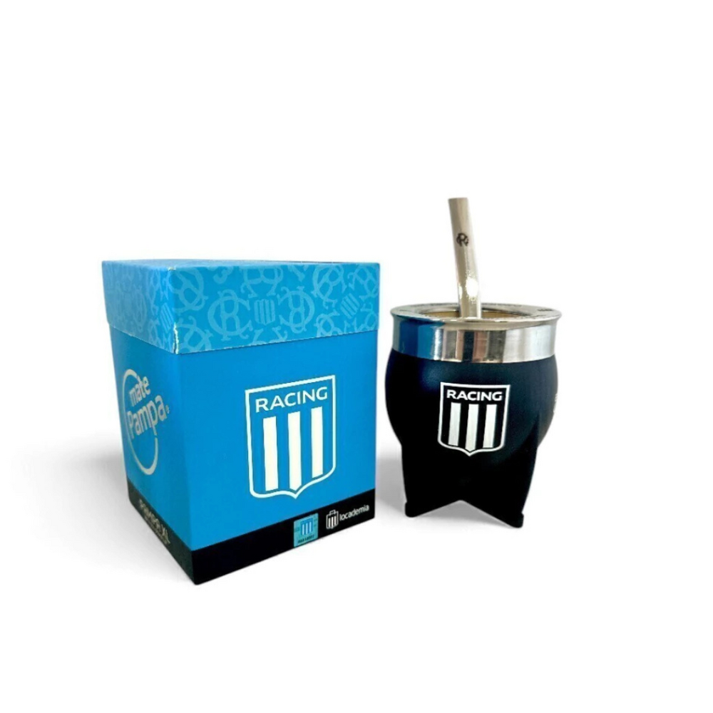 Mate Pampa XL Racing Negro Con Bombilla