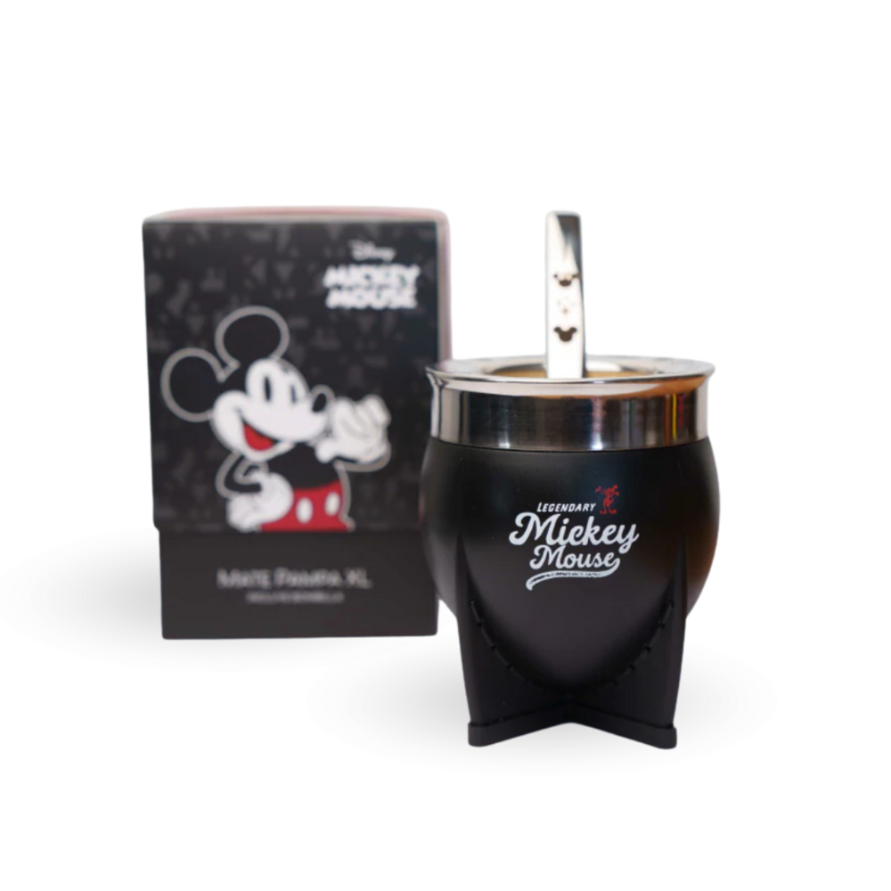 Mate Pampa XL LC Mickey Negro Con Bombilla