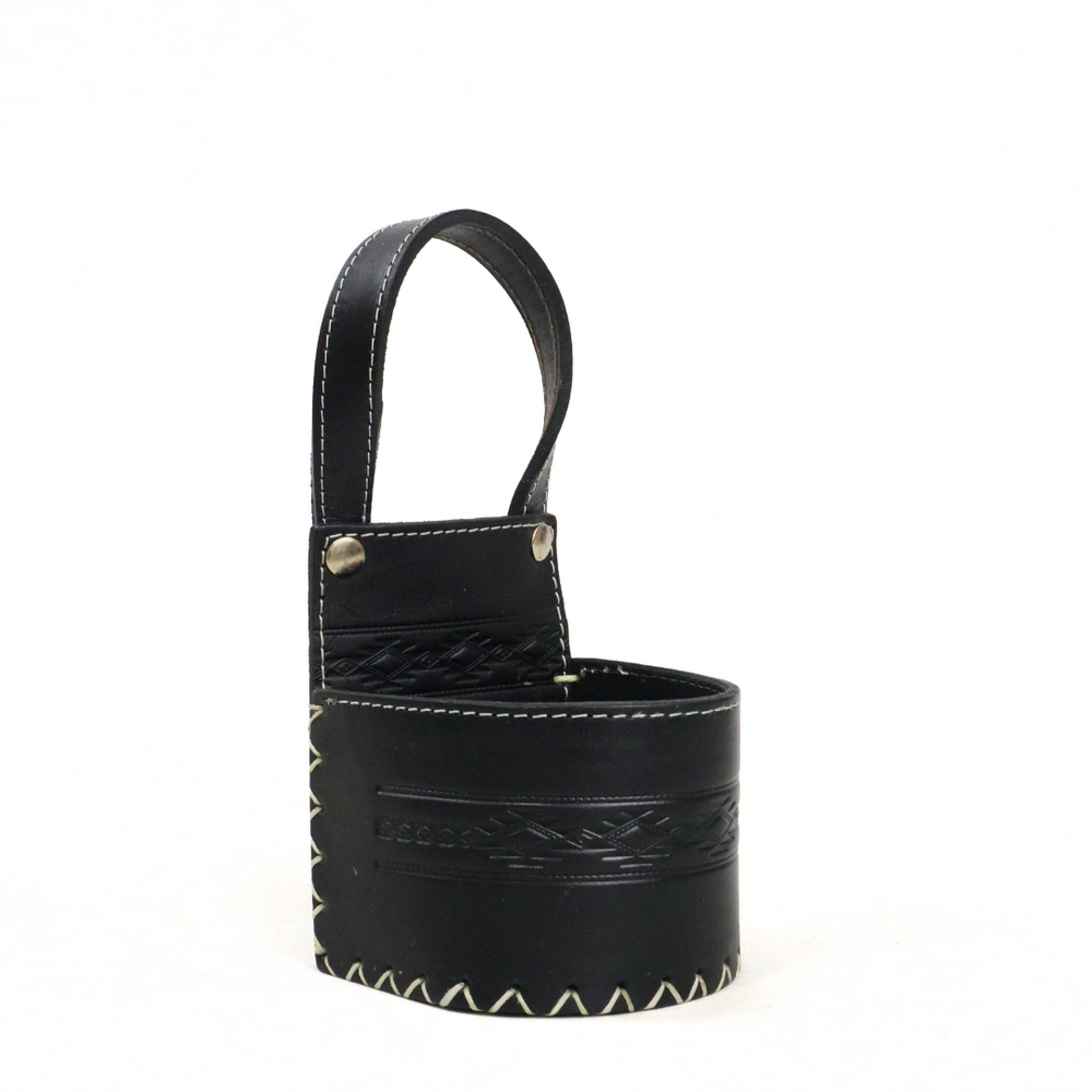 Porta Mate Cuero Vaqueta